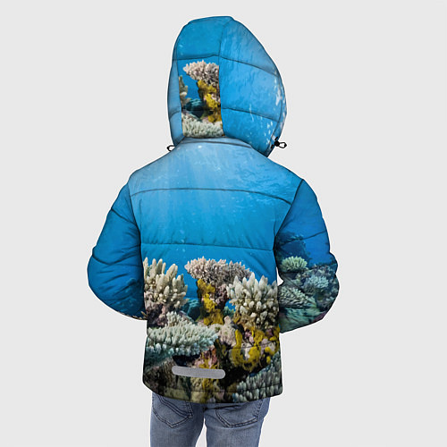 Зимняя куртка для мальчика Кораллы в тропических водах индийского океана / 3D-Красный – фото 4