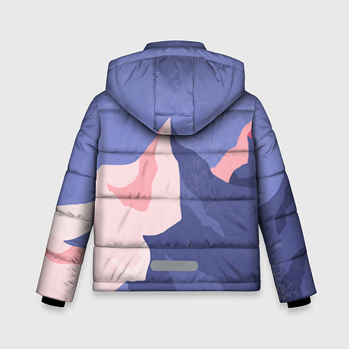 Зимняя куртка для мальчика Пейзаж гор и леса в стиле ретро / 3D-Черный – фото 2