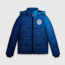 Куртка зимняя для мальчика Сборная Уругвая синяя абстракция, цвет: 3D-светло-серый