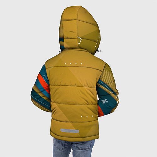 Зимняя куртка для мальчика Roma Абстракция спорт / 3D-Красный – фото 4