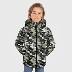 Куртка зимняя для мальчика Абстрактный камуфляжный, цвет: 3D-черный — фото 2
