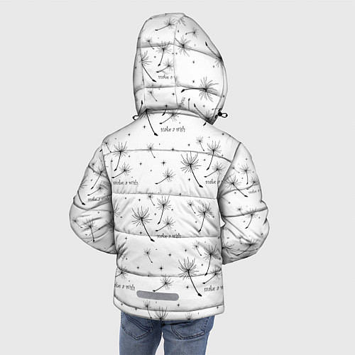Зимняя куртка для мальчика Make a Wish паттерн / 3D-Светло-серый – фото 4
