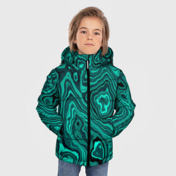 Куртка зимняя для мальчика Имитация камня - яшма, цвет: 3D-черный — фото 2