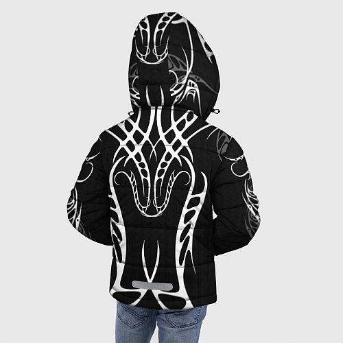 Зимняя куртка для мальчика Татуированный мастер / 3D-Светло-серый – фото 4
