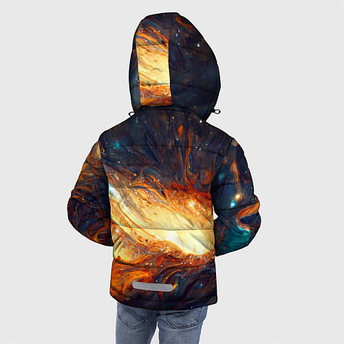 Зимняя куртка для мальчика Центр вселенной - Абстракция / 3D-Светло-серый – фото 4
