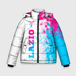 Куртка зимняя для мальчика Lazio neon gradient style: по-вертикали, цвет: 3D-черный