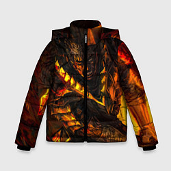 Куртка зимняя для мальчика Берсерк Гатс В Огне, цвет: 3D-светло-серый