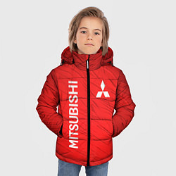 Куртка зимняя для мальчика Mitsubishi sport - абстракция, цвет: 3D-светло-серый — фото 2