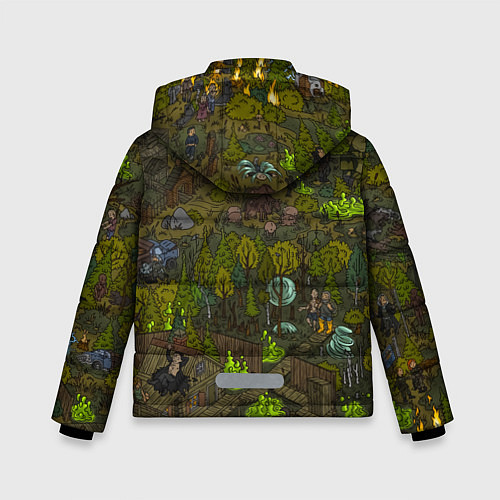 Зимняя куртка для мальчика STALKER Болото / 3D-Черный – фото 2
