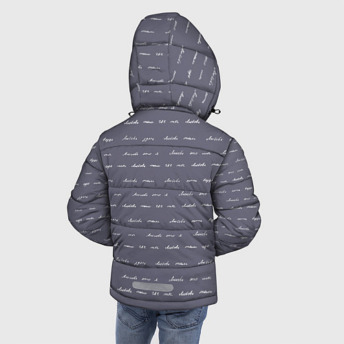 Зимняя куртка для мальчика Фиолетовая любовь / 3D-Светло-серый – фото 4