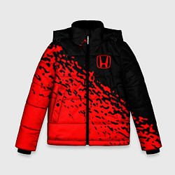 Куртка зимняя для мальчика Honda - красные брызги, цвет: 3D-красный