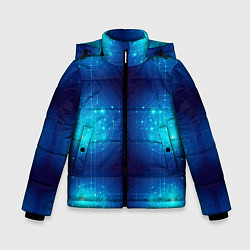 Куртка зимняя для мальчика Неоновые проводники - схемы, цвет: 3D-светло-серый