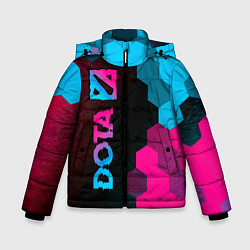 Куртка зимняя для мальчика Dota - neon gradient: по-вертикали, цвет: 3D-черный