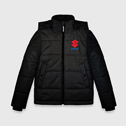 Куртка зимняя для мальчика Suzuki - карбон, цвет: 3D-черный