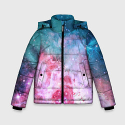 Куртка зимняя для мальчика Вспыхнувший космос, цвет: 3D-черный