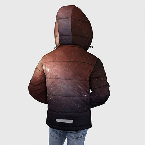 Зимняя куртка для мальчика Космос из сердца / 3D-Светло-серый – фото 4
