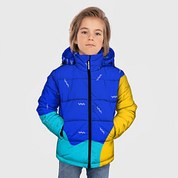 Куртка зимняя для мальчика Кляксы - абстракция, цвет: 3D-красный — фото 2
