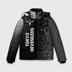 Куртка зимняя для мальчика Tokyo Revengers glitch на темном фоне: по-вертикал, цвет: 3D-черный