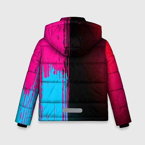 Зимняя куртка для мальчика Fiat - neon gradient: по-вертикали / 3D-Черный – фото 2