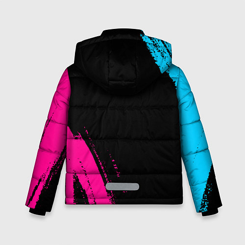 Зимняя куртка для мальчика Bayern - neon gradient: надпись, символ / 3D-Черный – фото 2