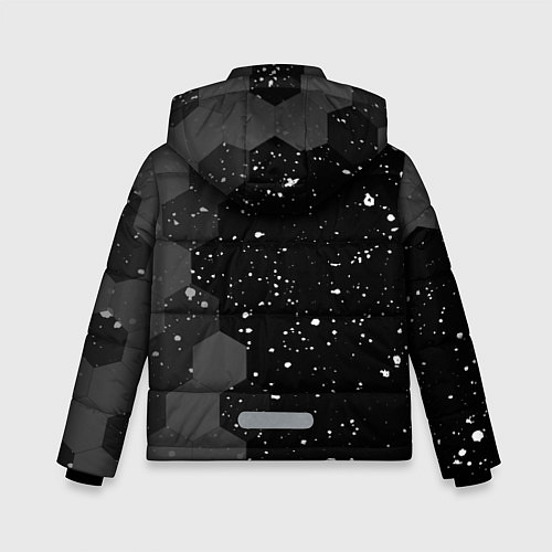 Зимняя куртка для мальчика Doom glitch на темном фоне: по-вертикали / 3D-Черный – фото 2