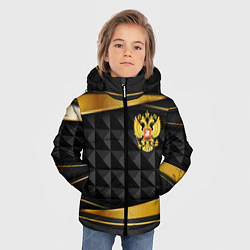 Куртка зимняя для мальчика Gold & black - Russia, цвет: 3D-светло-серый — фото 2