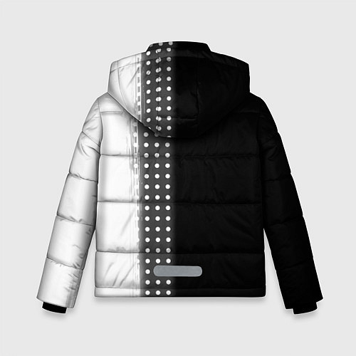 Зимняя куртка для мальчика Дизайнер из России и герб РФ: по-вертикали / 3D-Черный – фото 2