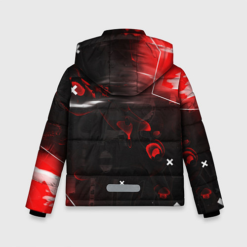 Зимняя куртка для мальчика Джиу-Джитсу : Глитч красный / 3D-Черный – фото 2