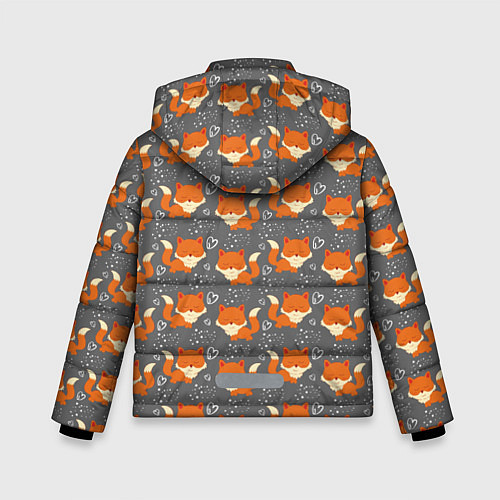 Зимняя куртка для мальчика Веселые лисички / 3D-Красный – фото 2