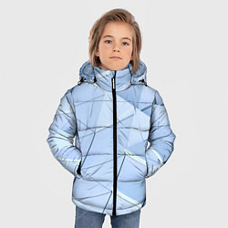 Куртка зимняя для мальчика Паттерн из треугольников, цвет: 3D-светло-серый — фото 2