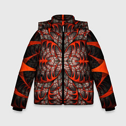 Куртка зимняя для мальчика Готический узор, цвет: 3D-красный