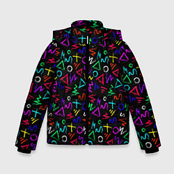 Куртка зимняя для мальчика League Of Legends: Arcane neon logo, цвет: 3D-черный