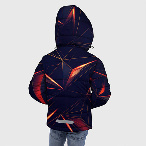 Зимняя куртка для мальчика Раскаленные грани / 3D-Красный – фото 4