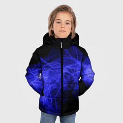 Куртка зимняя для мальчика Синяя звуковая волна, цвет: 3D-черный — фото 2