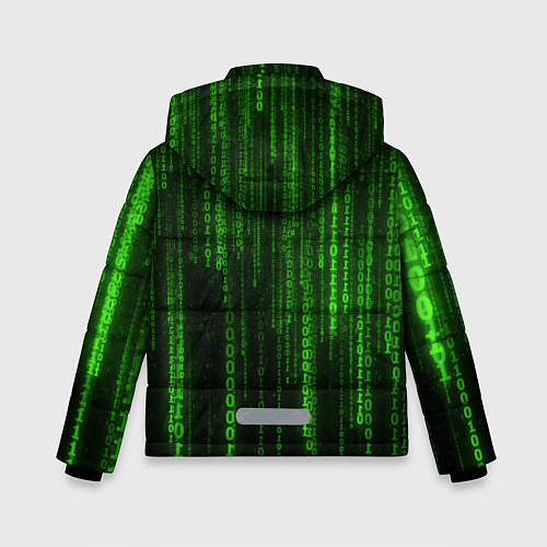 Зимняя куртка для мальчика Двоичный код зеленый / 3D-Черный – фото 2