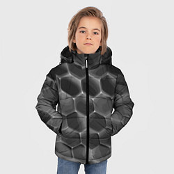 Куртка зимняя для мальчика Черные камни, цвет: 3D-красный — фото 2