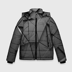 Куртка зимняя для мальчика Треугольники серые, цвет: 3D-светло-серый