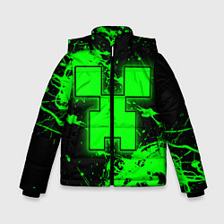 Куртка зимняя для мальчика Minecraft neon green, цвет: 3D-красный