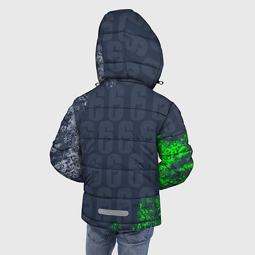 Зимняя куртка для мальчика Rainbow six siege - краска / 3D-Светло-серый – фото 4