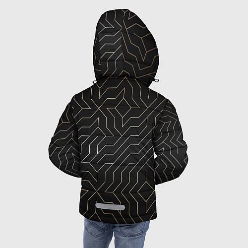 Зимняя куртка для мальчика Black gold - Узоры / 3D-Красный – фото 4