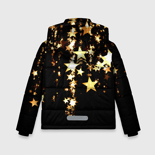 Зимняя куртка для мальчика Золотые праздничные звезды / 3D-Черный – фото 2