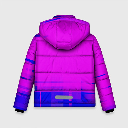 Зимняя куртка для мальчика Death Stranding glitch text effect: по-вертикали / 3D-Черный – фото 2