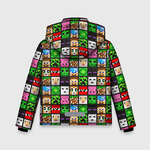 Зимняя куртка для мальчика Minecraft - characters / 3D-Черный – фото 2