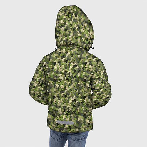Зимняя куртка для мальчика Милитари череп мини / 3D-Светло-серый – фото 4