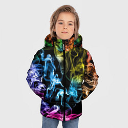 Куртка зимняя для мальчика Эйфория в дыму, цвет: 3D-черный — фото 2