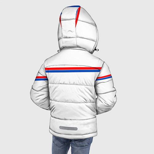 Зимняя куртка для мальчика Nasa - полосы / 3D-Светло-серый – фото 4