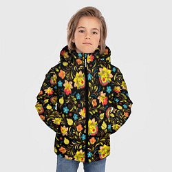 Куртка зимняя для мальчика Русский яркий узор, цвет: 3D-черный — фото 2