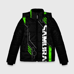 Куртка зимняя для мальчика Samurai - Зеленые технологии, цвет: 3D-светло-серый