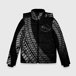 Куртка зимняя для мальчика Jaguar tire tracks, цвет: 3D-черный