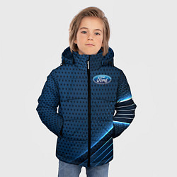 Куртка зимняя для мальчика Ford Абстракция карбон, цвет: 3D-светло-серый — фото 2